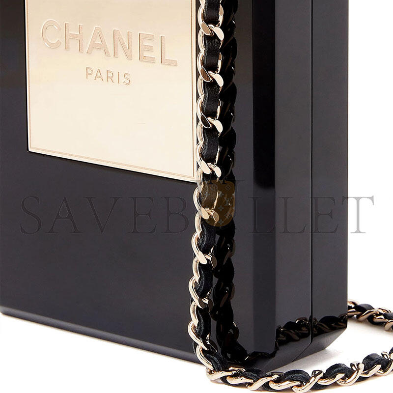 Ch**el master clutch no.5 perfume bag in plexi (20*12*4cm)